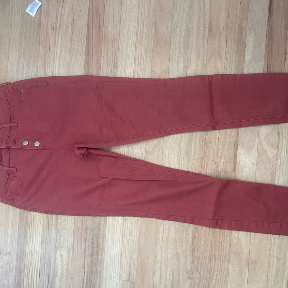 Old Navy Brick Red Super High-Rise Pants